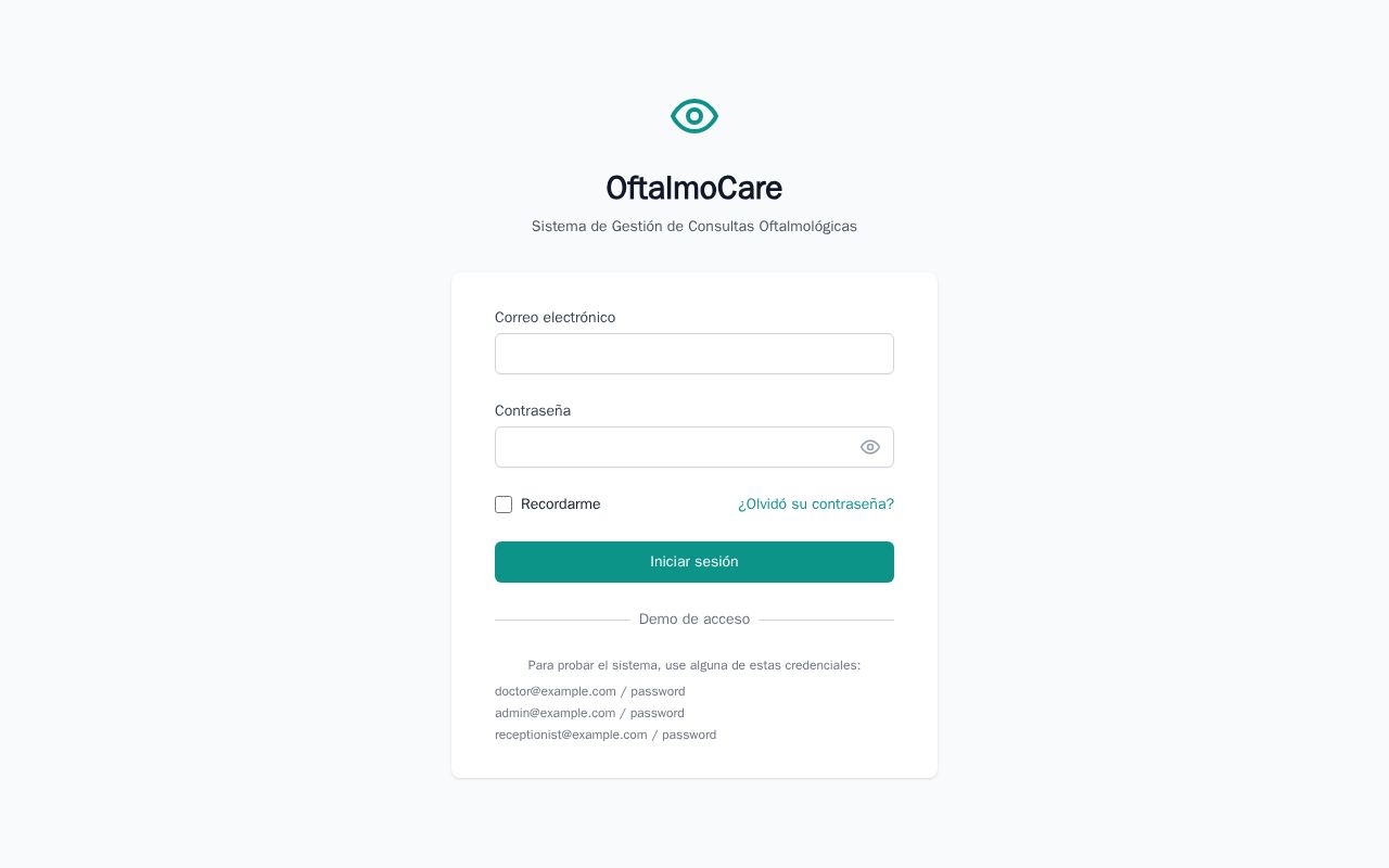 Preview of EyeConsult SaaS Platform