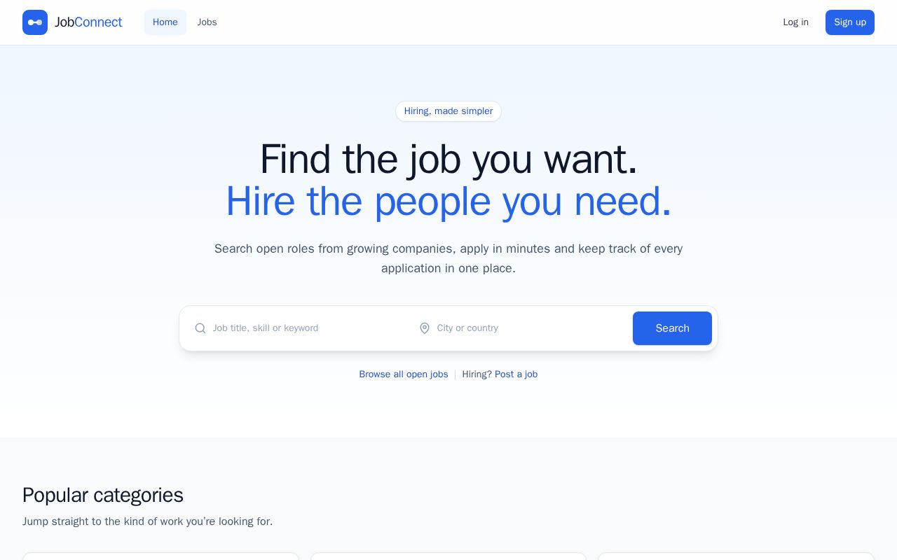 Preview of JobConnect