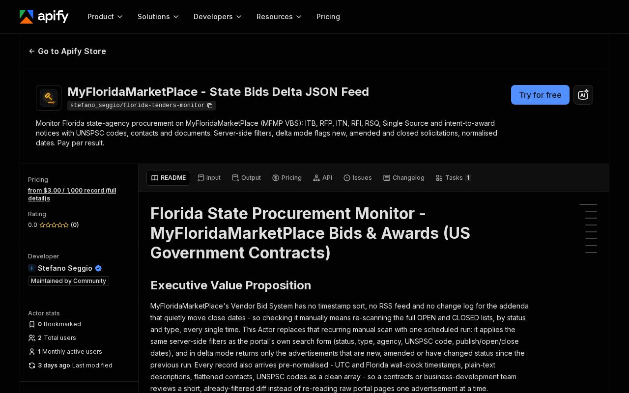 Preview of Florida Tenders Monitor