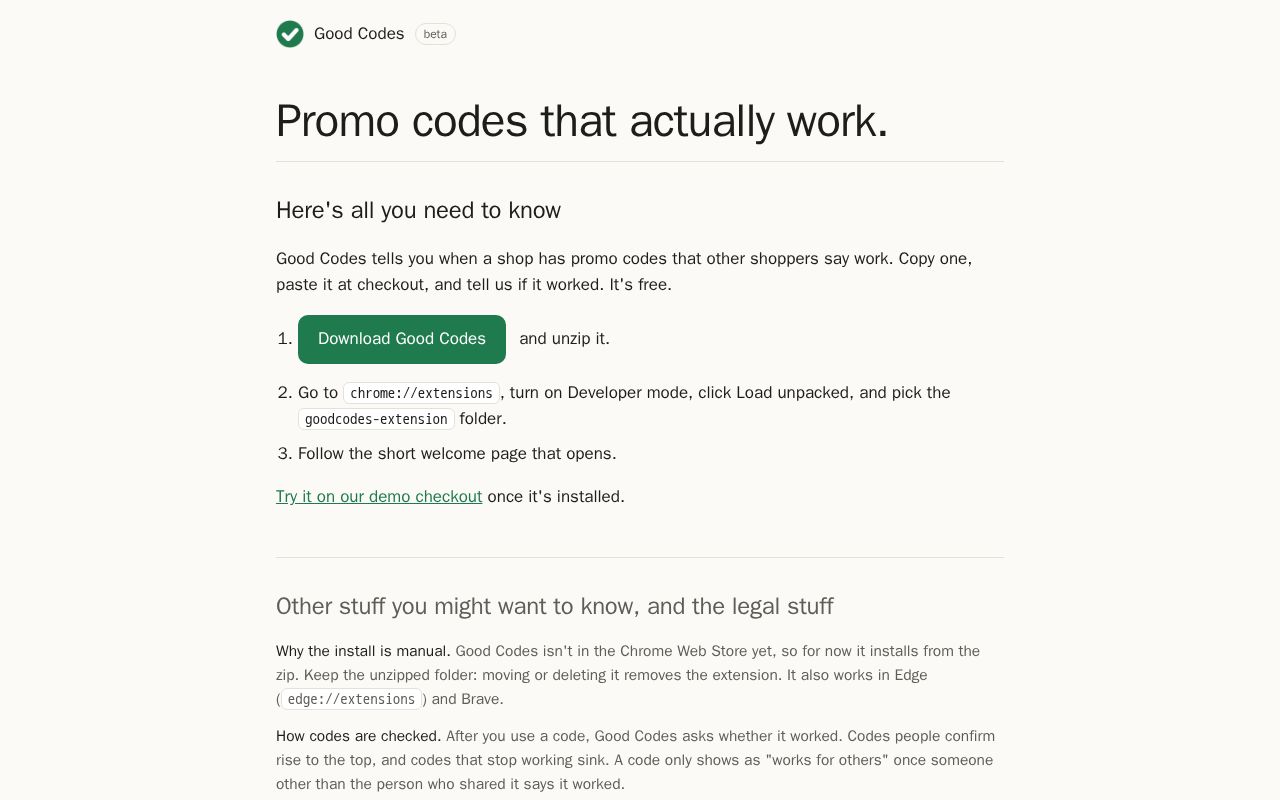 Preview of Good Codes