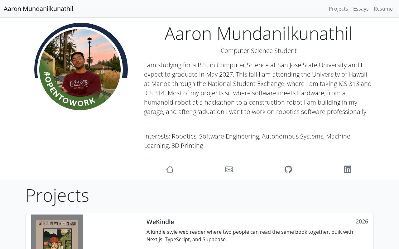Preview of A Mundanilkunathil Github Io