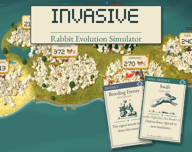 Preview of Invasive: Rabbit Evolution Simulator