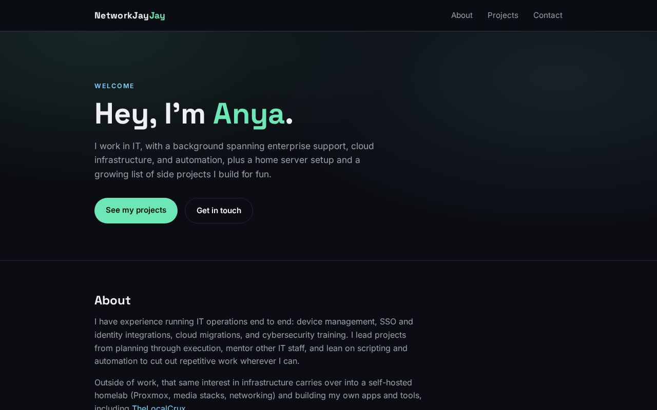 Preview of NetworkJayJay Site