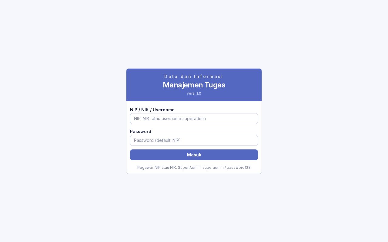 Preview of Manajamen tugas demo