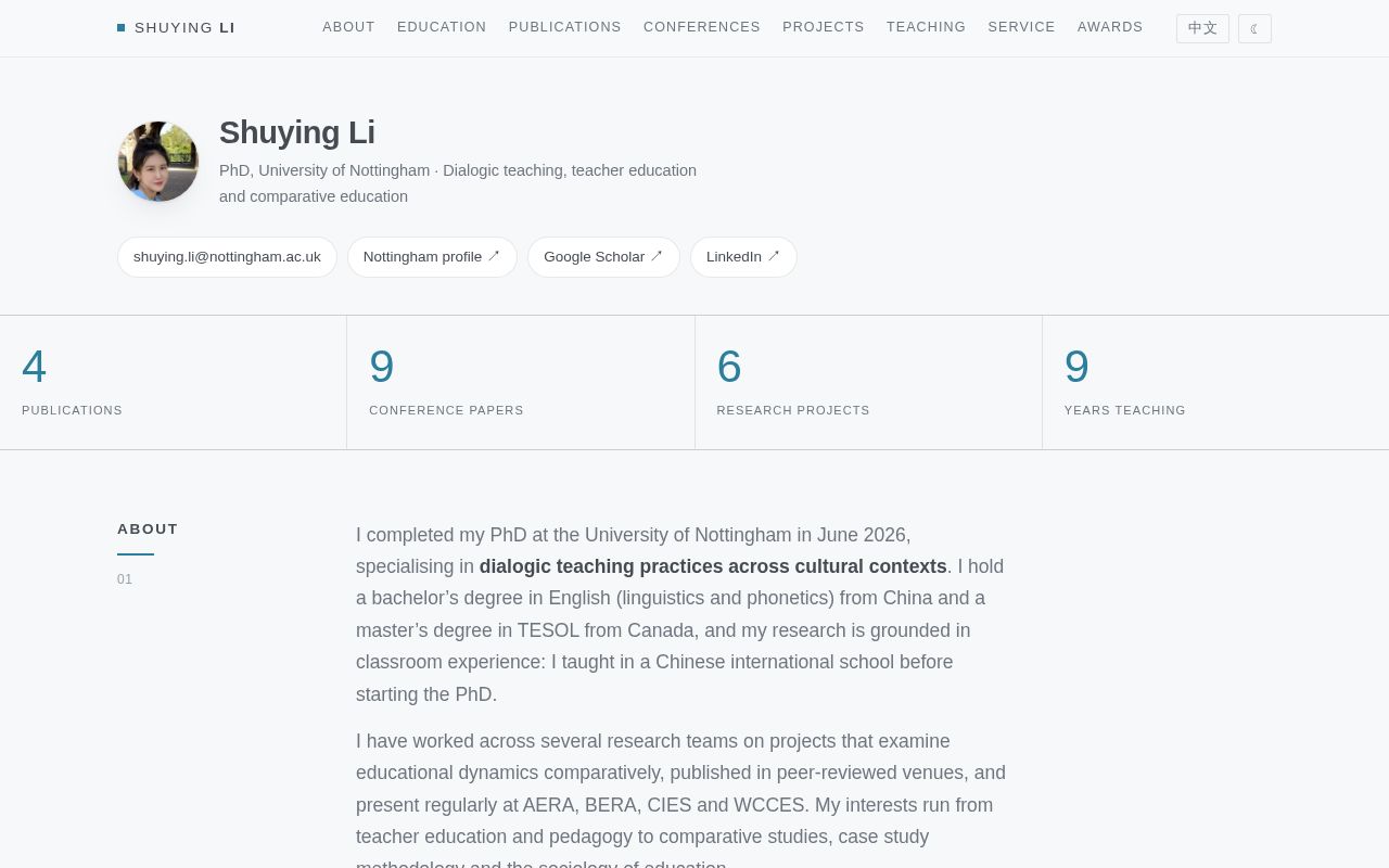Preview of SHUYING Edu Github Io