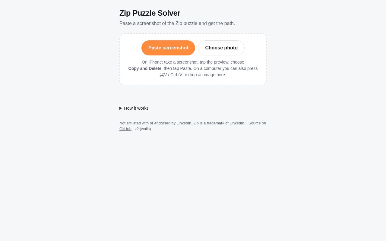 Preview of Zip Puzzle Solver