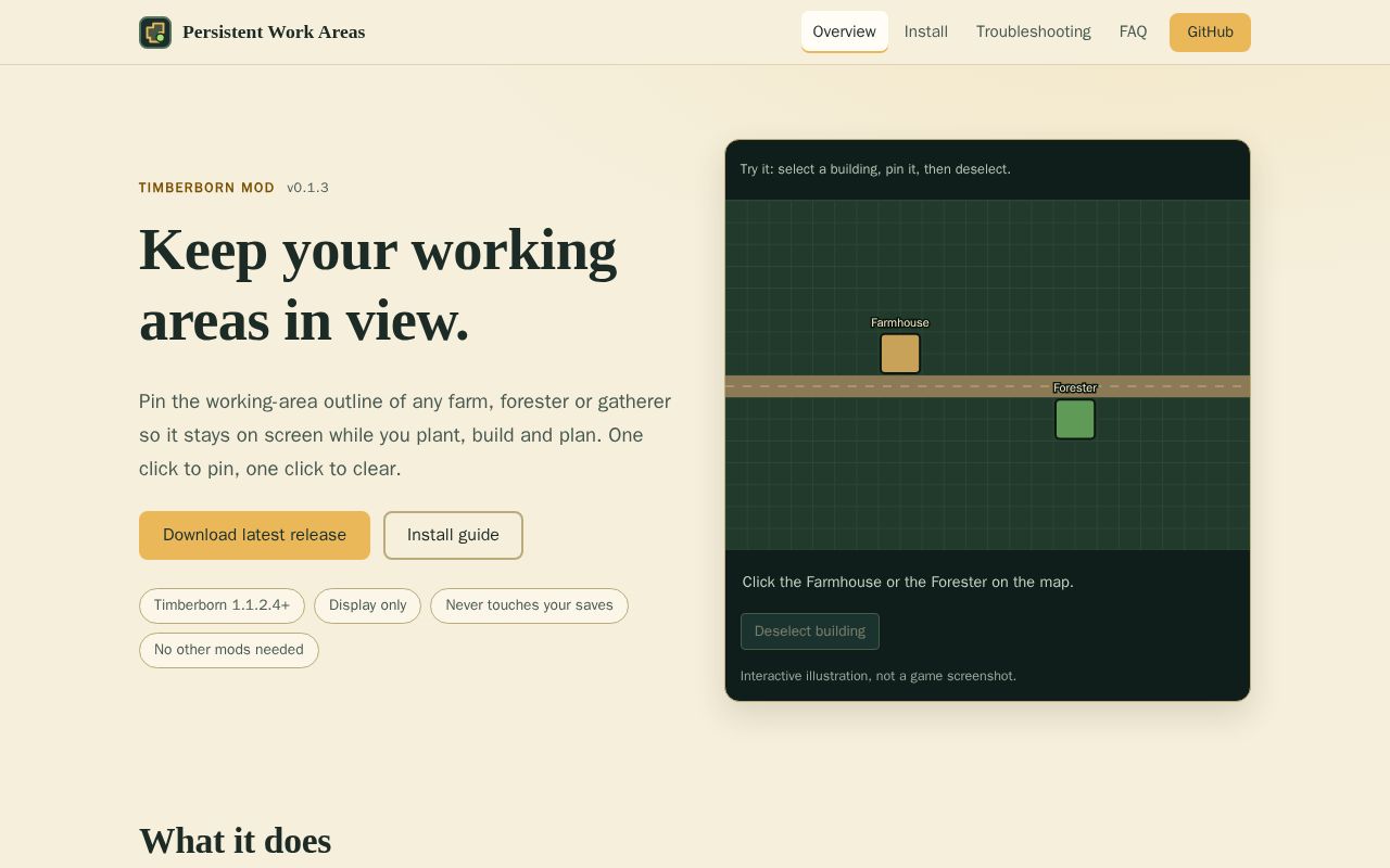 Preview of PersistentWorkAreas
