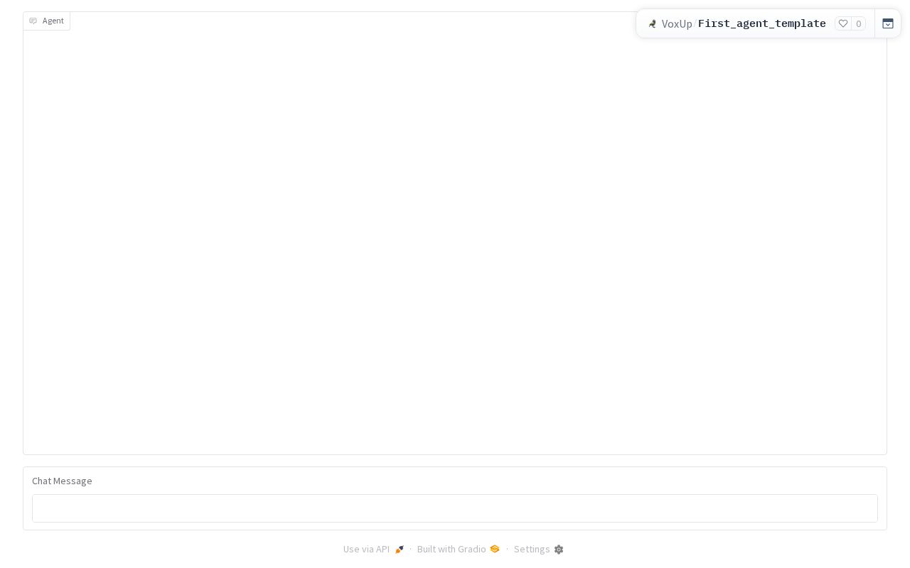 Preview of First Agent Template