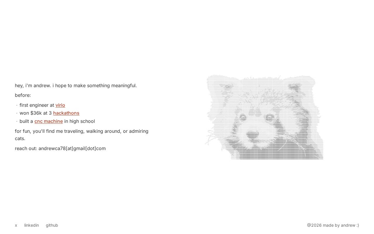 Preview of Redirects andrewcai8.com to andrewcai.com