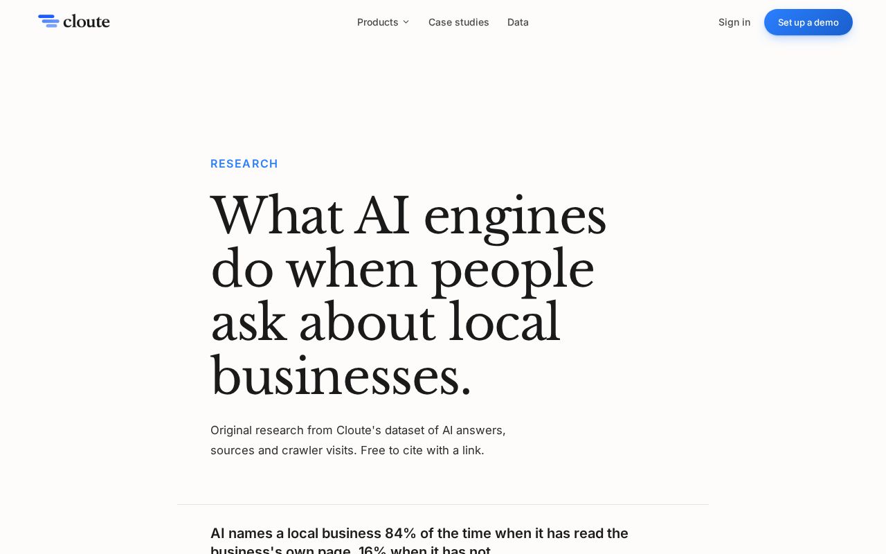Preview of Cloute Ai Visibility Research