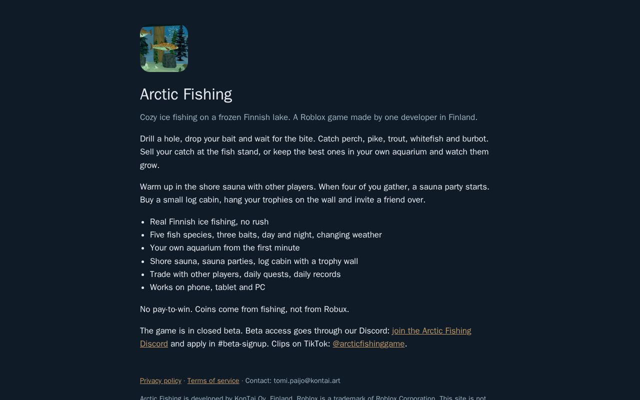Preview of Arctic Fishing Site