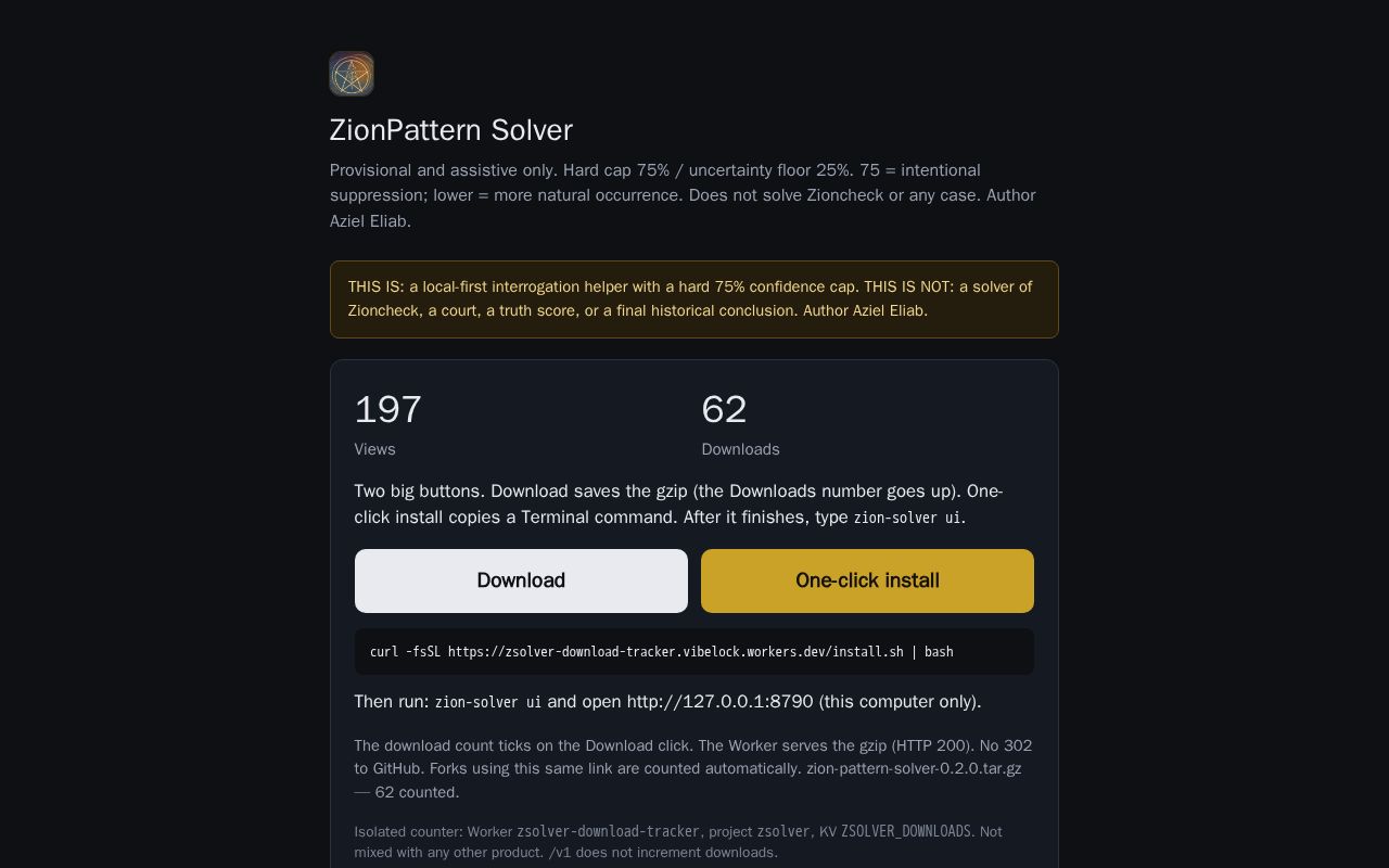 Preview of Zion Pattern Solver