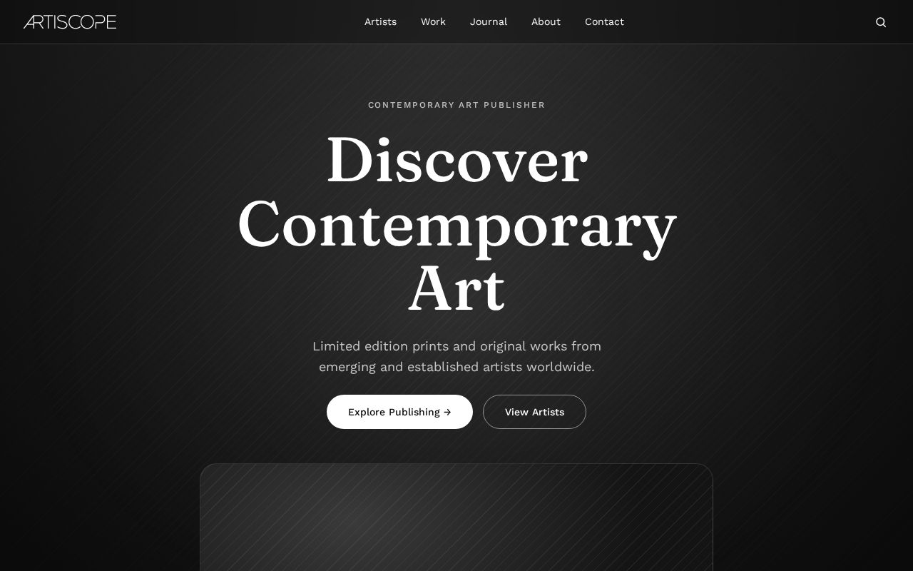 Preview of Artiscope Site