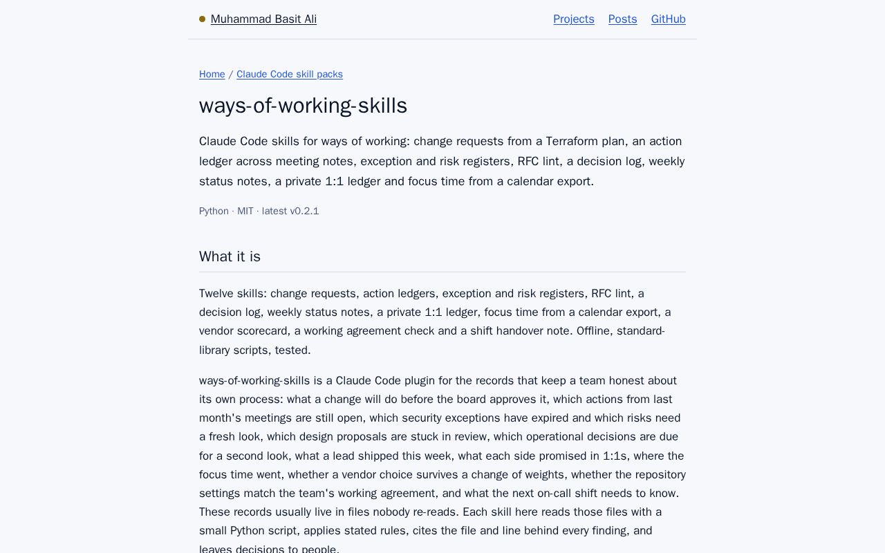 Preview of Ways Of Working Skills