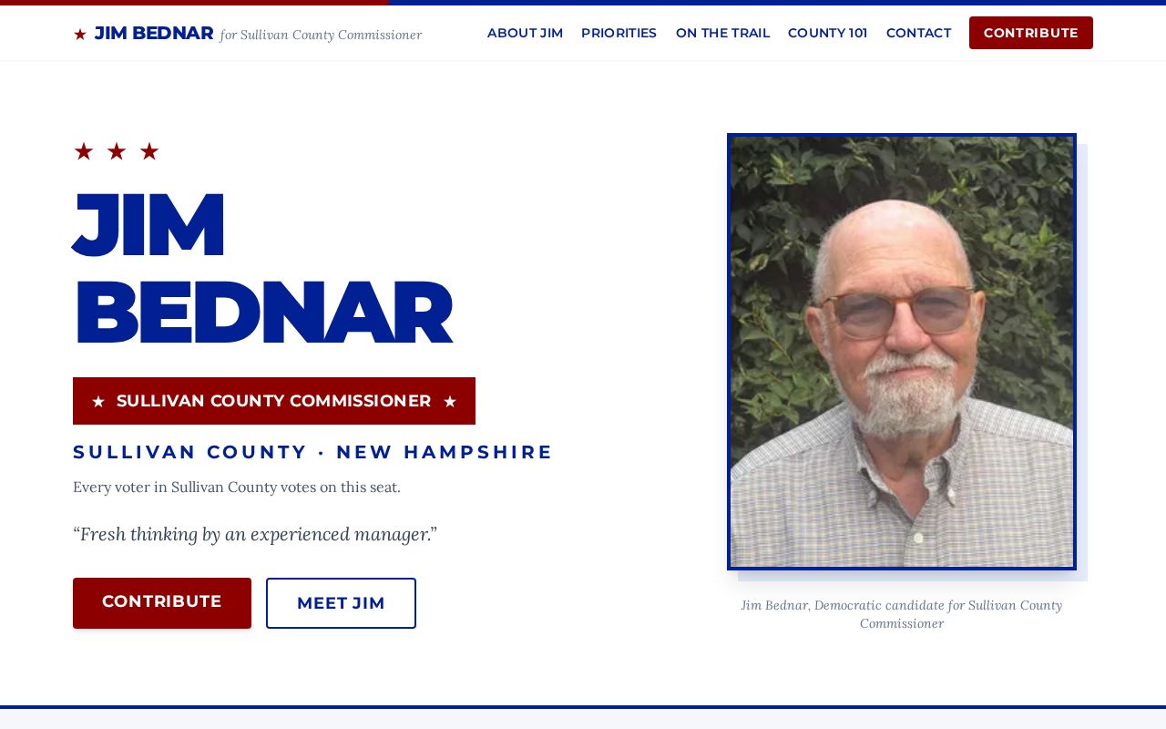 Preview of Jim Bednar for Sullivan County Commissioner