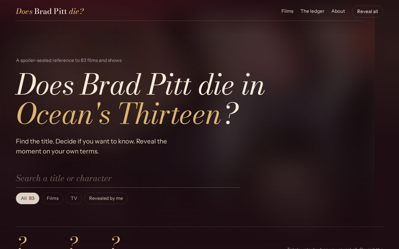 Preview of Doesbradpittdie