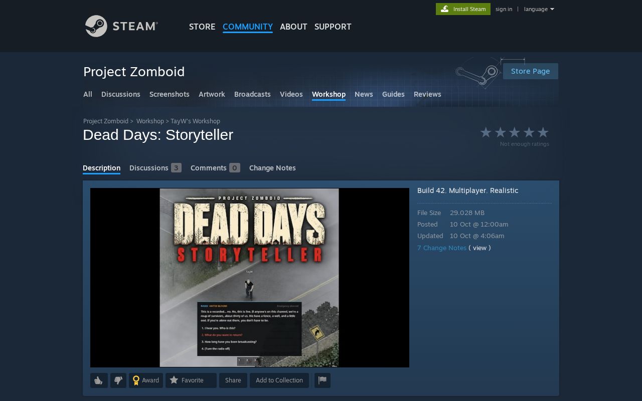 Preview of DeadDaysStoryteller
