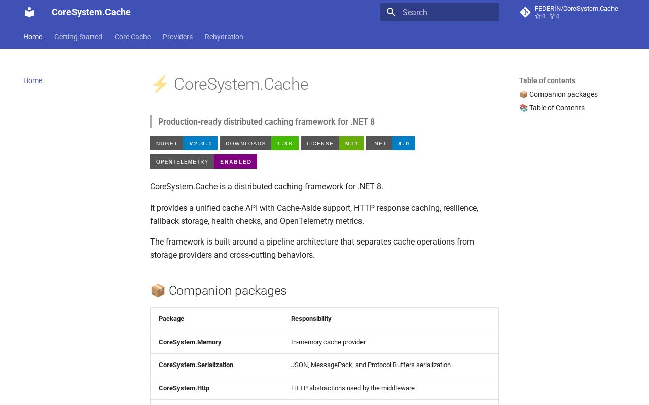 Preview of CoreSystem Cache