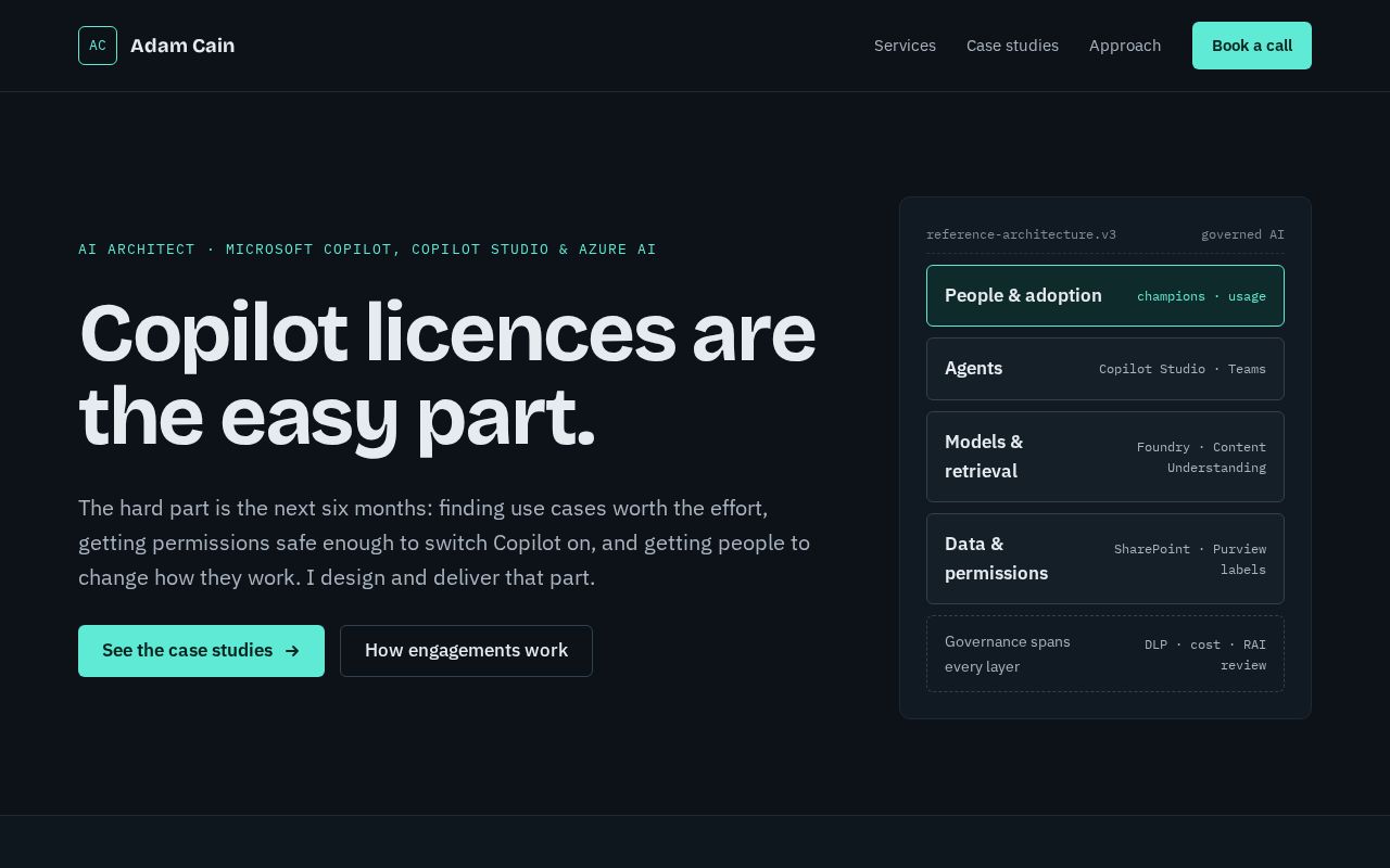 Preview of Adamcaino Github Io