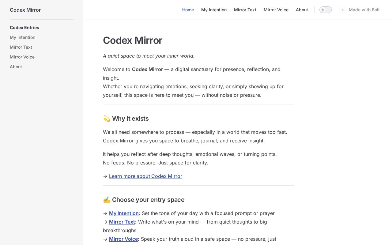 Preview of CODEX MIRROR