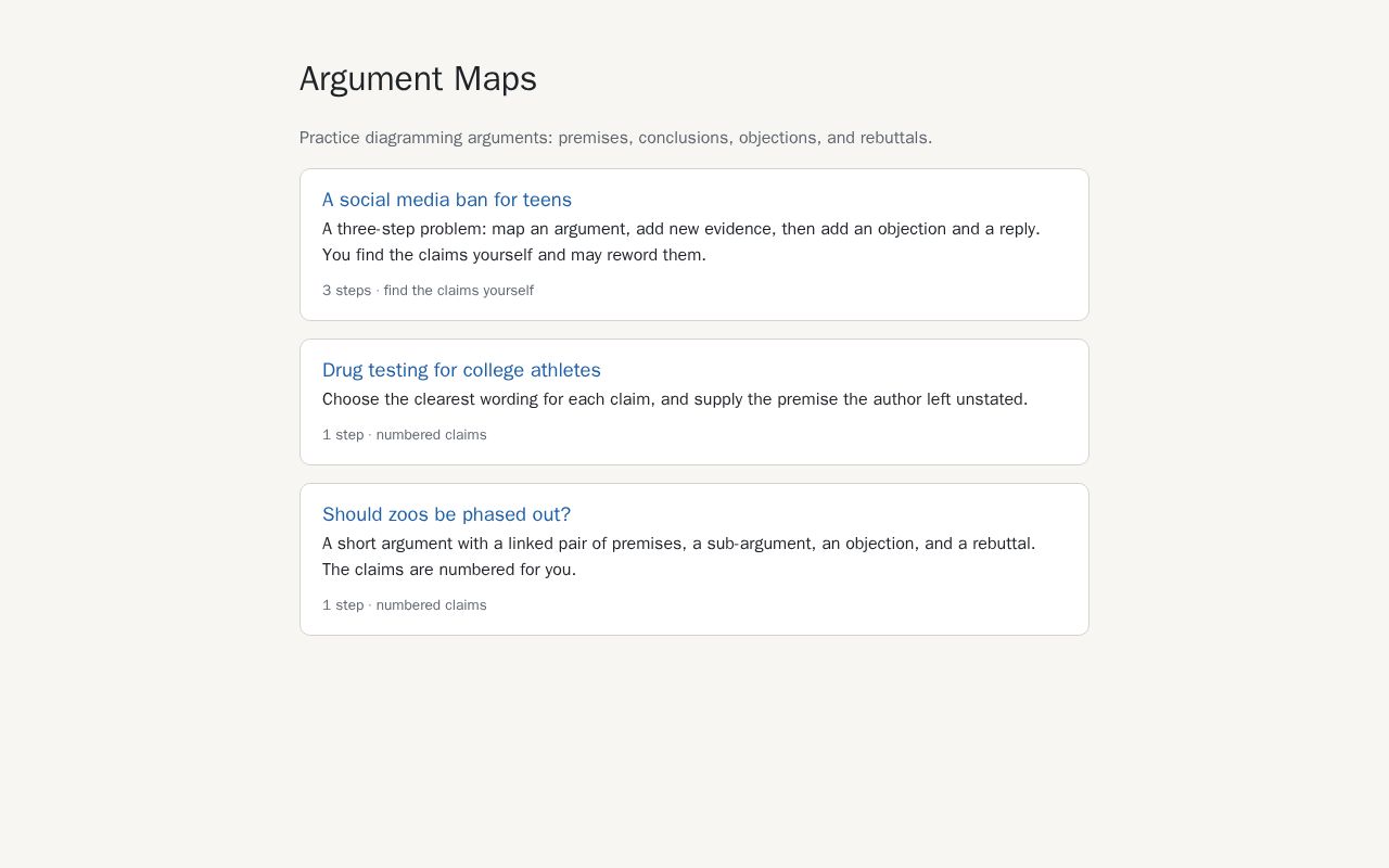 Preview of Argument Maps
