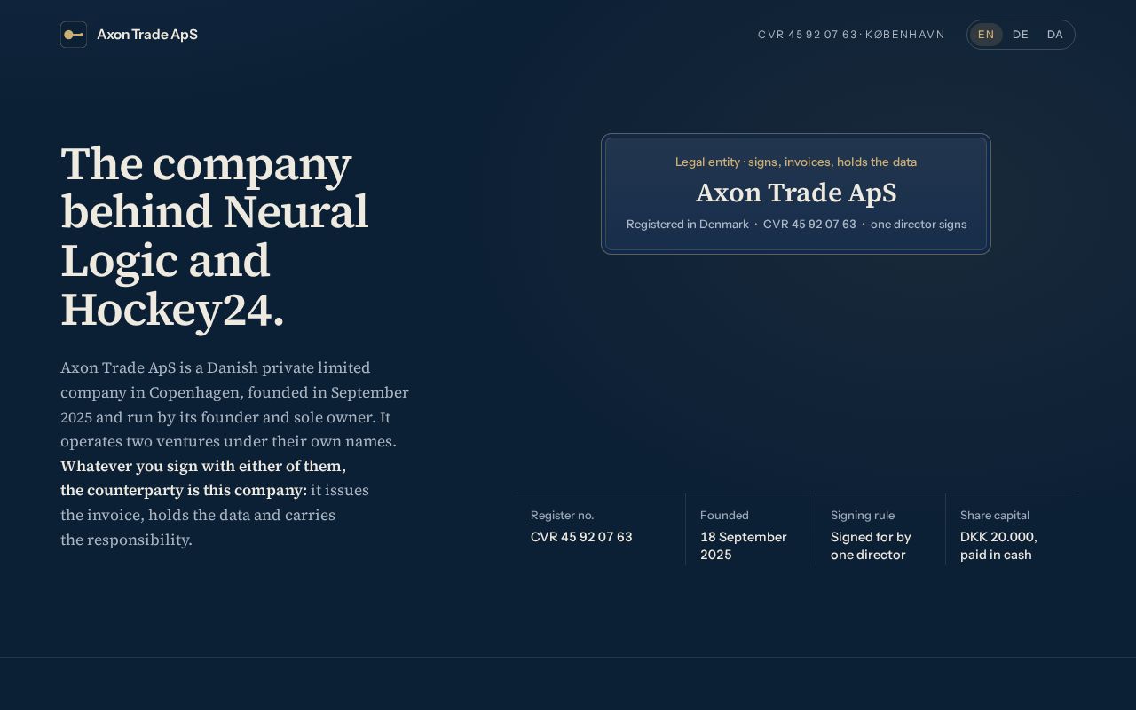 Preview of Axon Trade ApS