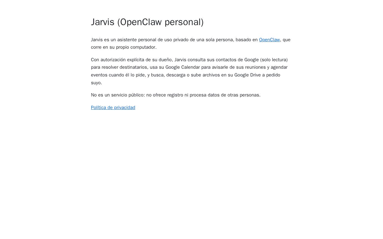 Preview of Jarvis (OpenClaw personal)