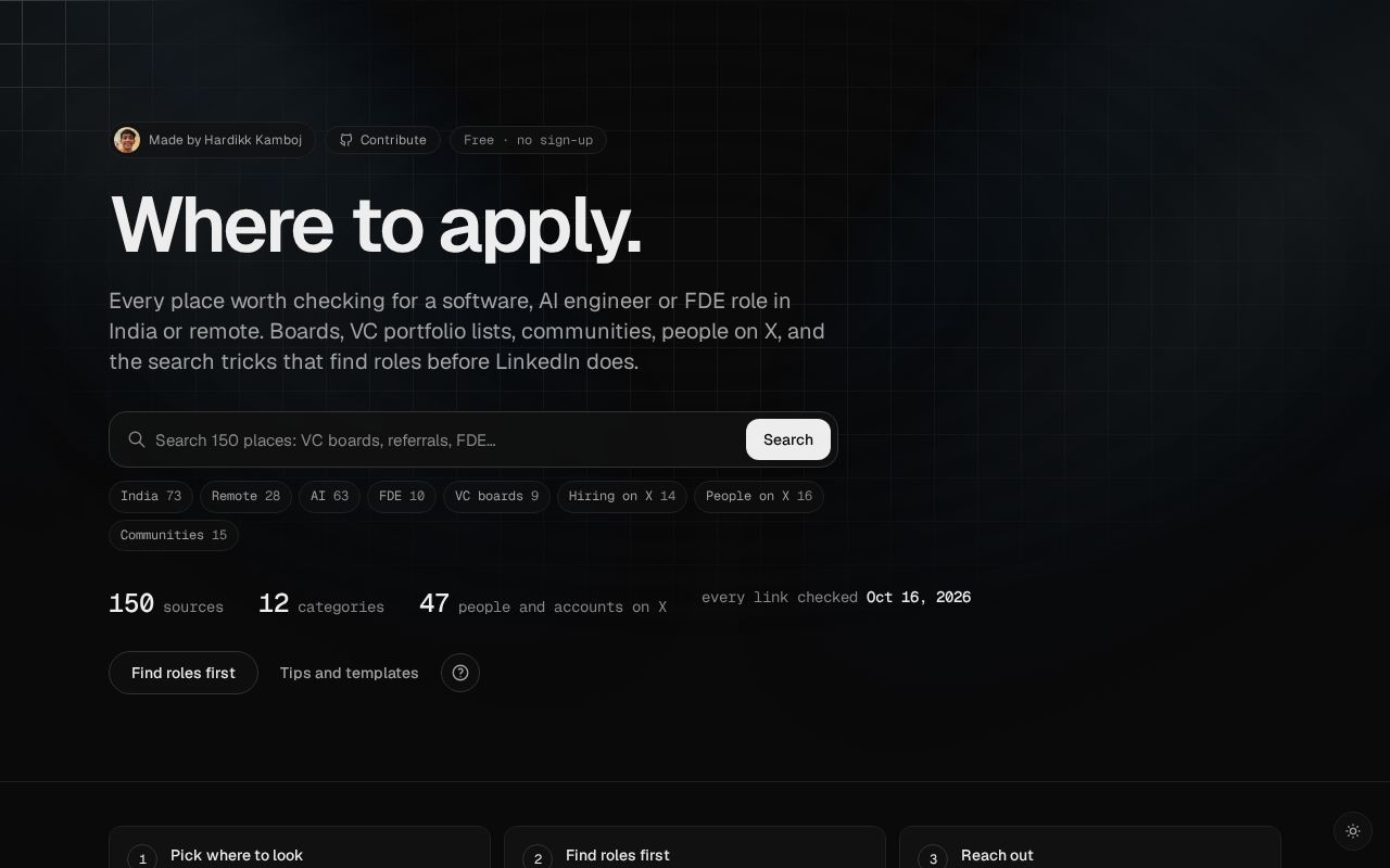 Preview of Where To Apply