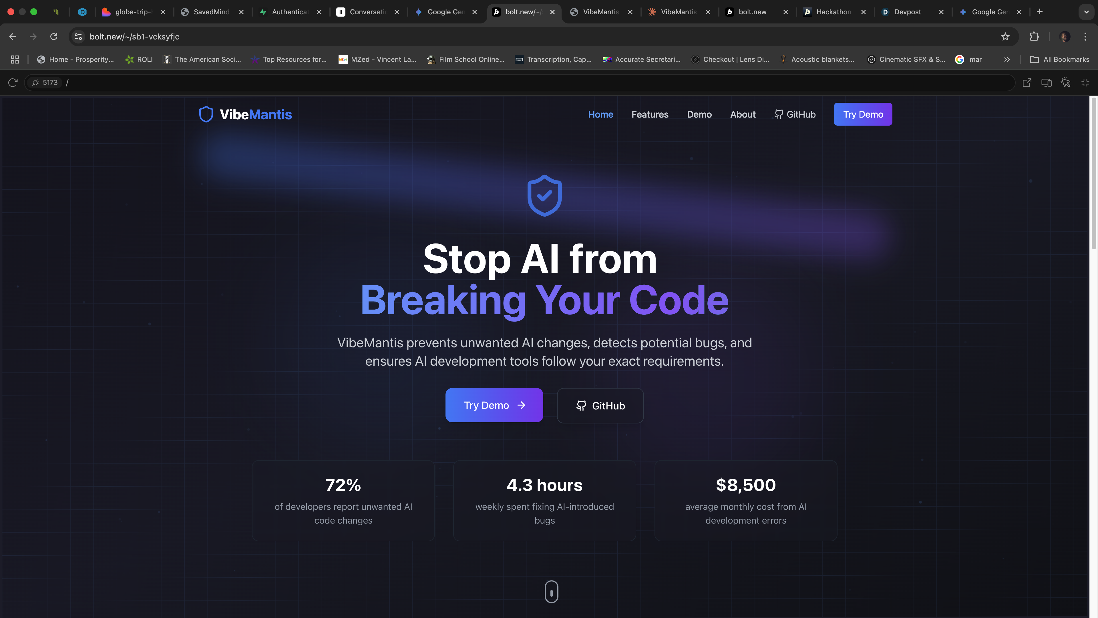 Preview of CodeMantis - Stop AI from Breaking Your Code