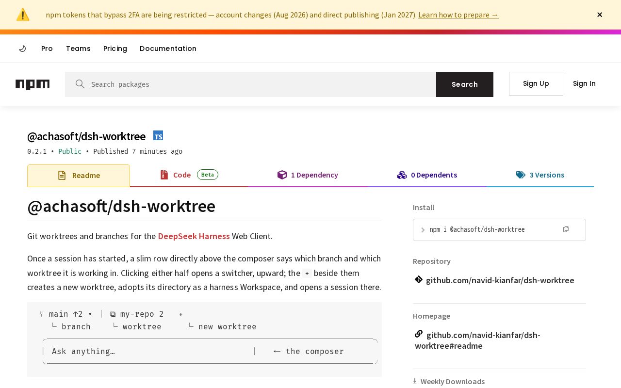 Preview of Dsh Worktree