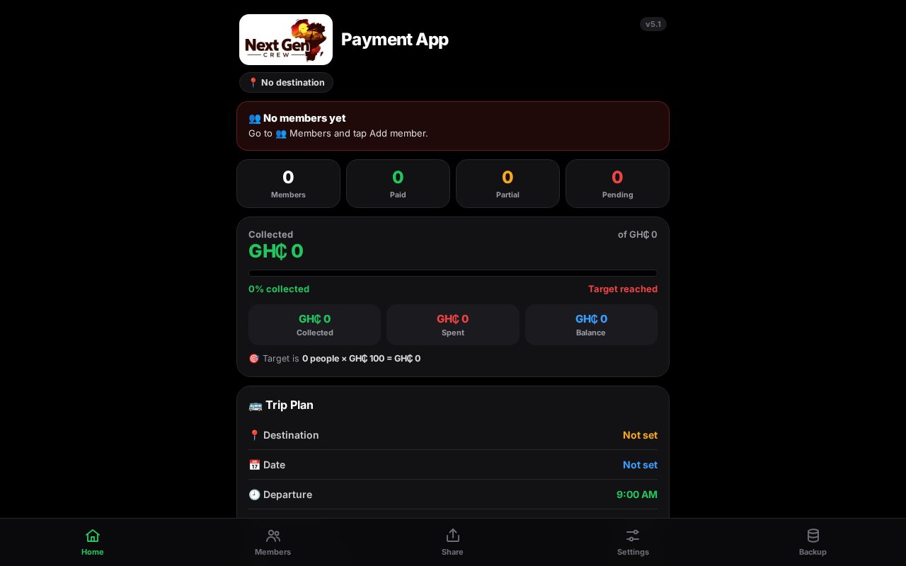 Preview of Nextgen Payment App