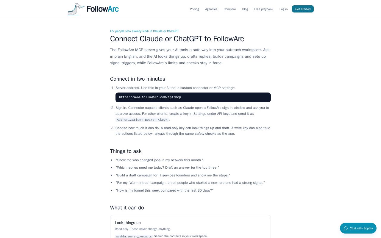 Preview of Followarc Mcp