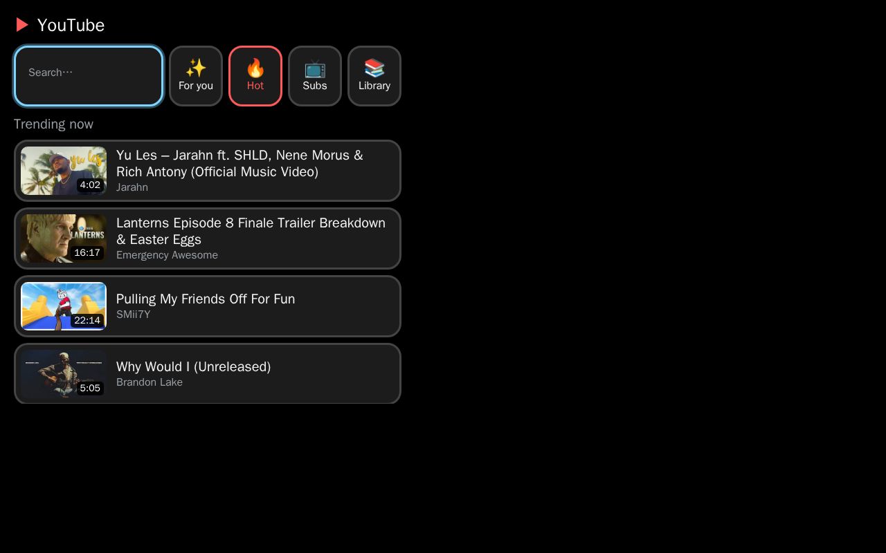 Preview of YouTube