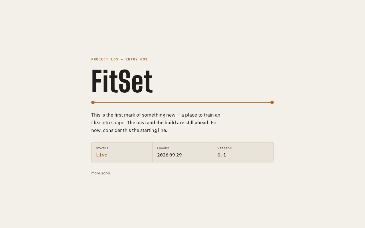 Preview of Fitset
