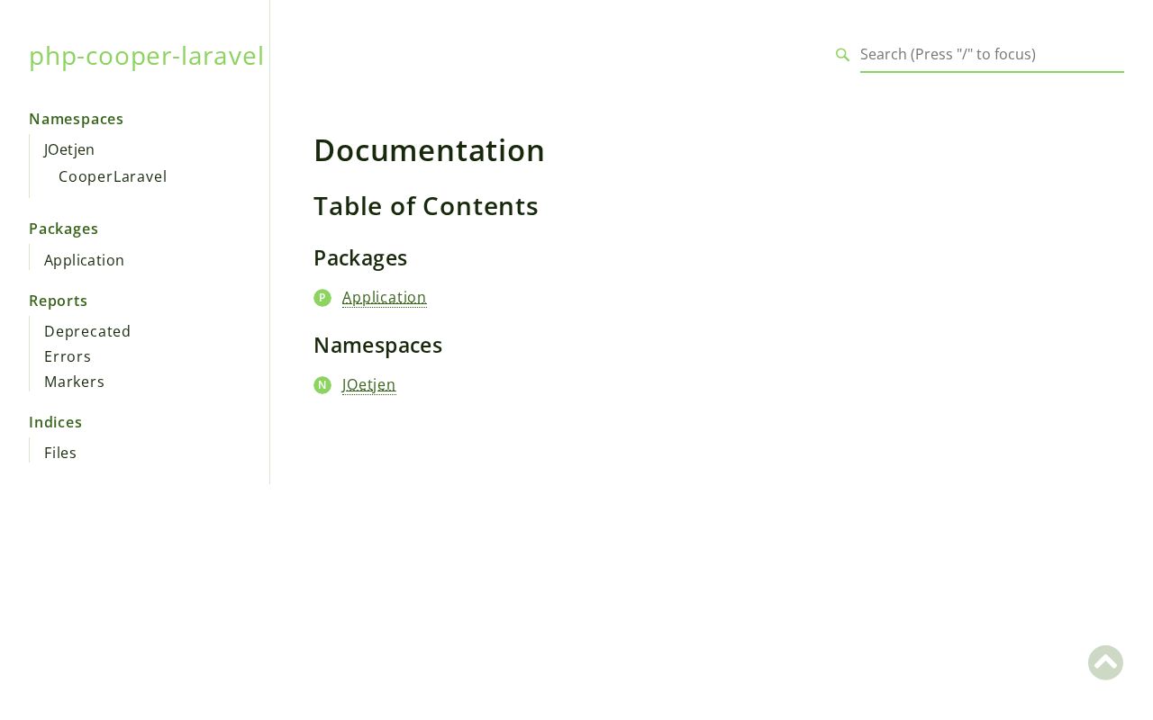 Preview of Php Cooper Laravel