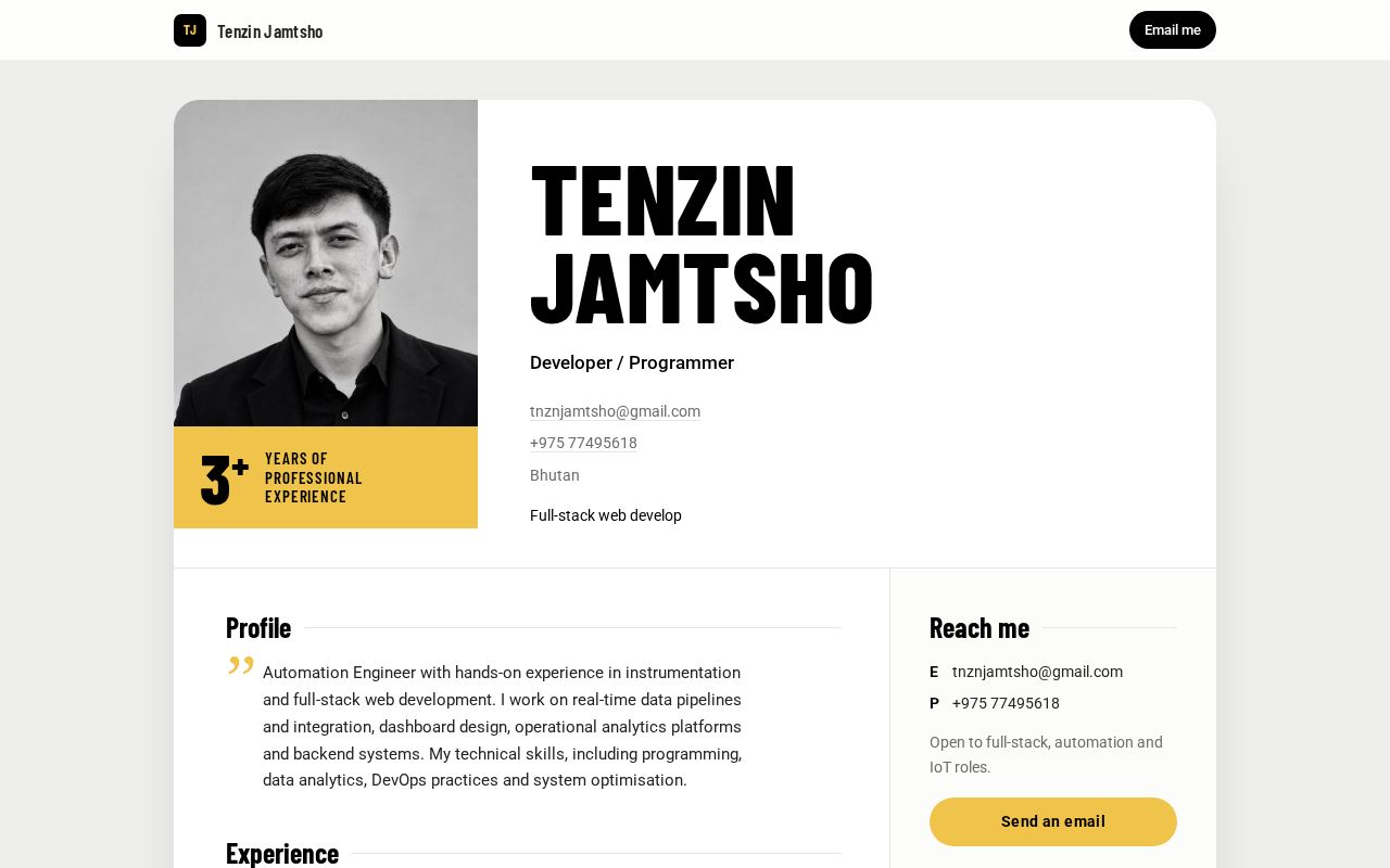 Preview of Tenzinjamtsho Github Io