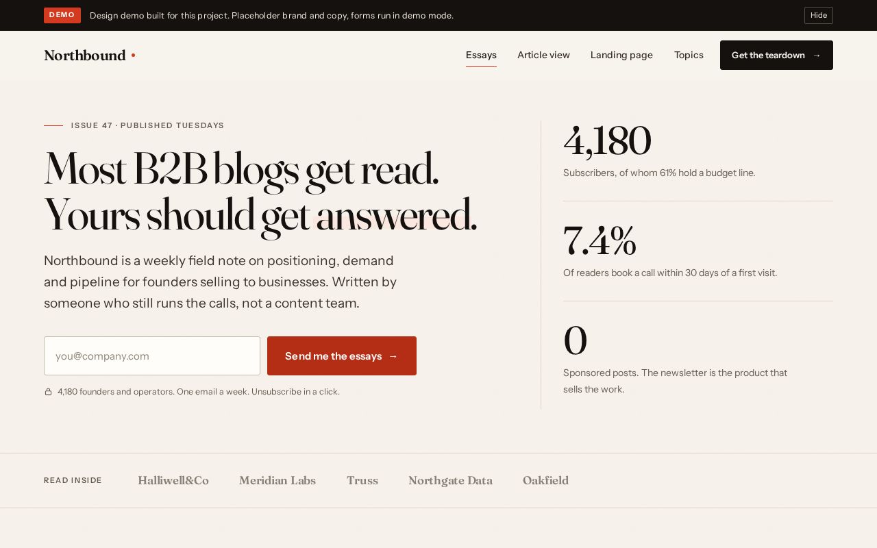 Preview of Leadgen Blog Demo