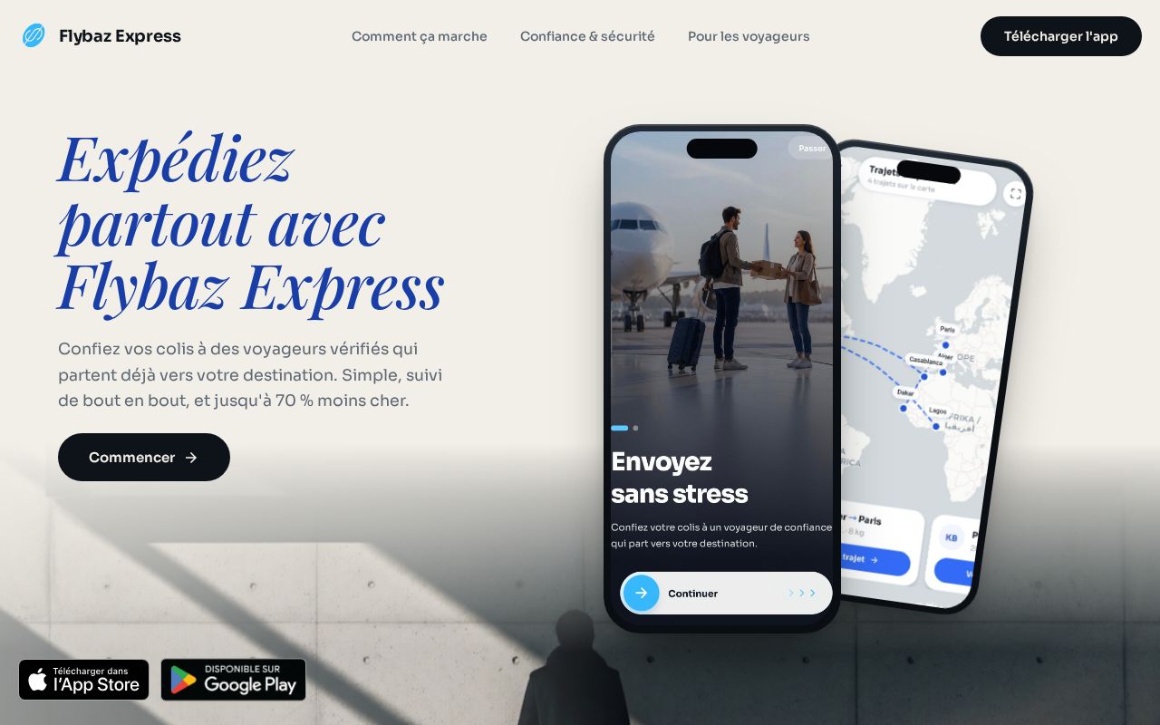 Preview of FLYbazExpress Landing