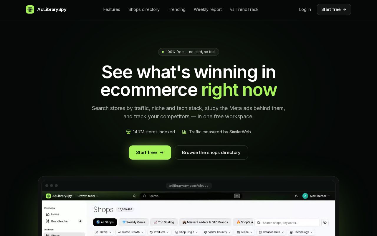 Preview of Shopify Spy