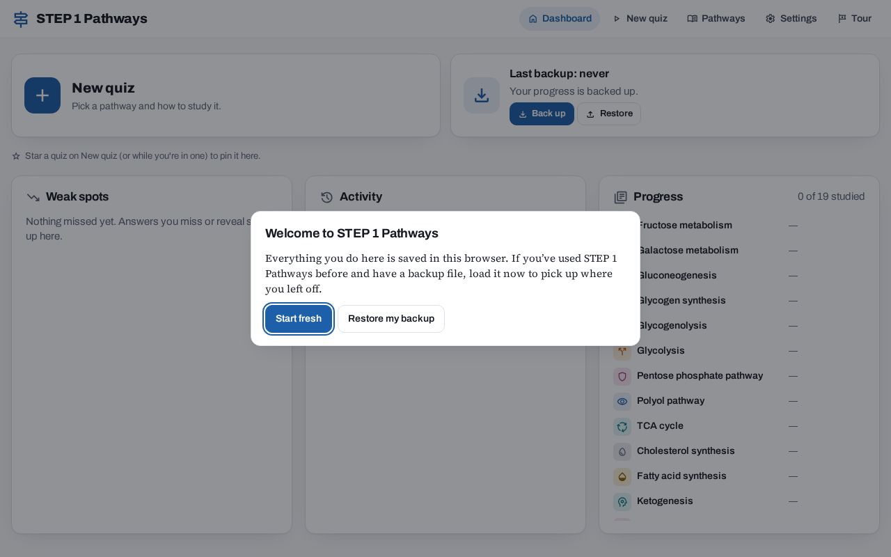 Preview of Step1 Pathways