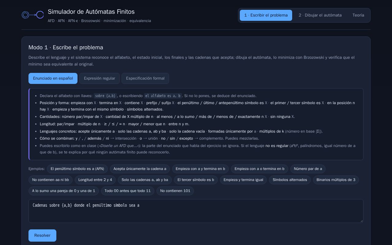 Preview of Automatas Web