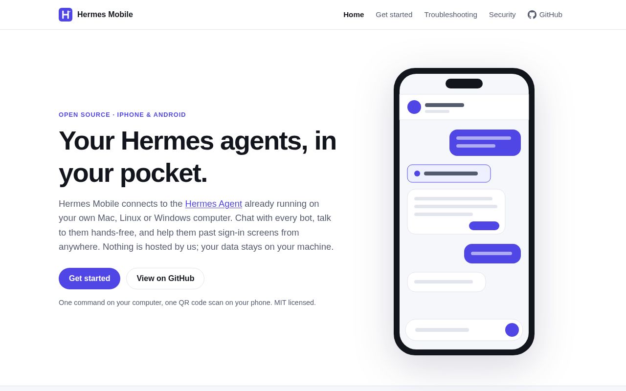 Preview of Hermes Mobile