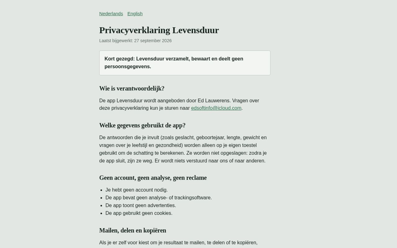 Preview of Levensduur Privacy