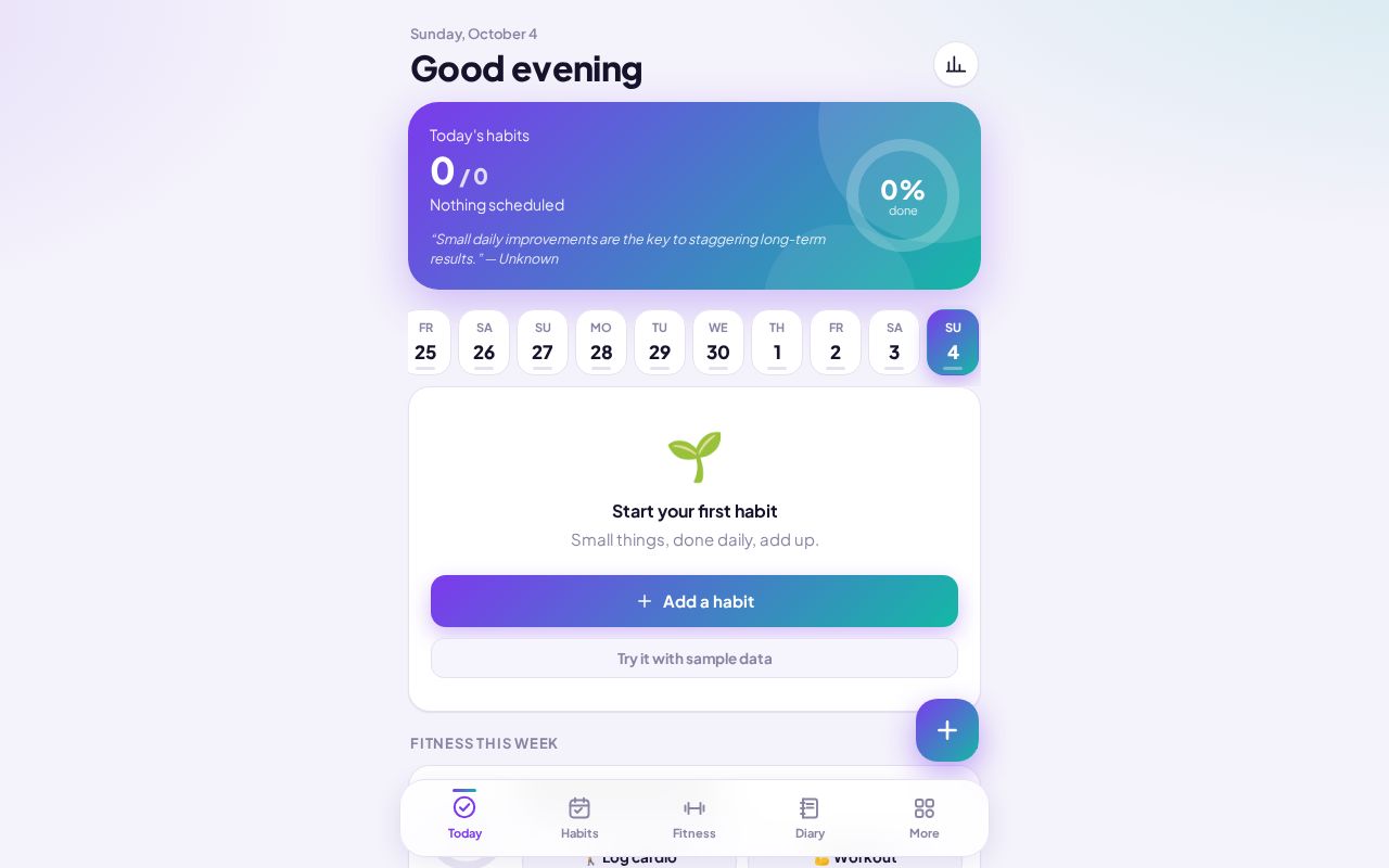 Preview of Habit Tracker