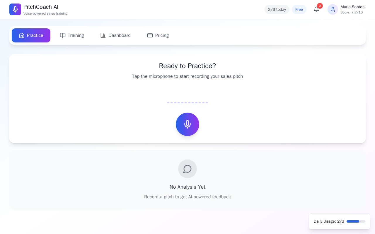 Preview of PitchCoach AI