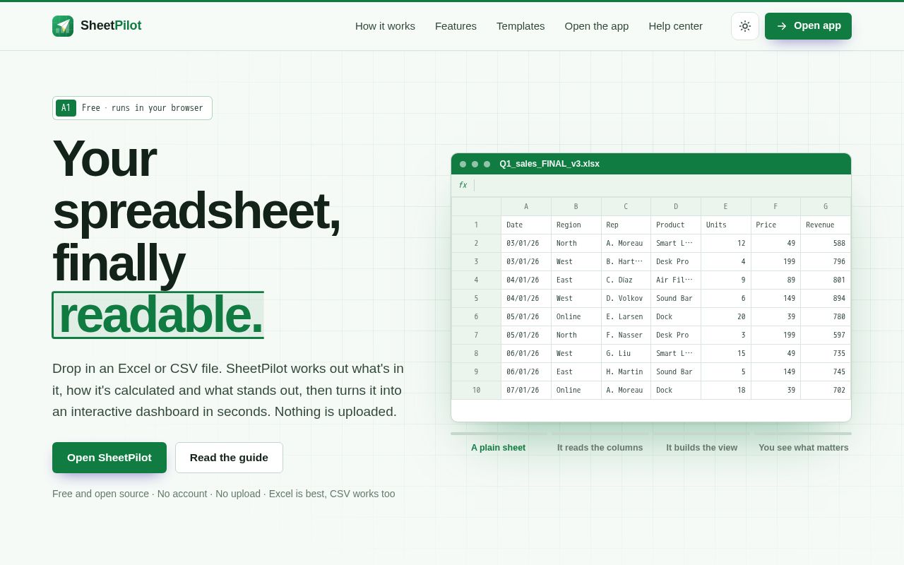Preview of Sheetpilot