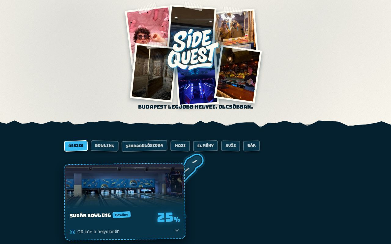 Preview of Sidequest Weboldal