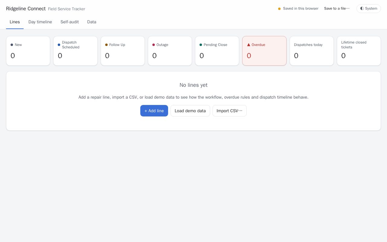 Preview of Field Service Tracker