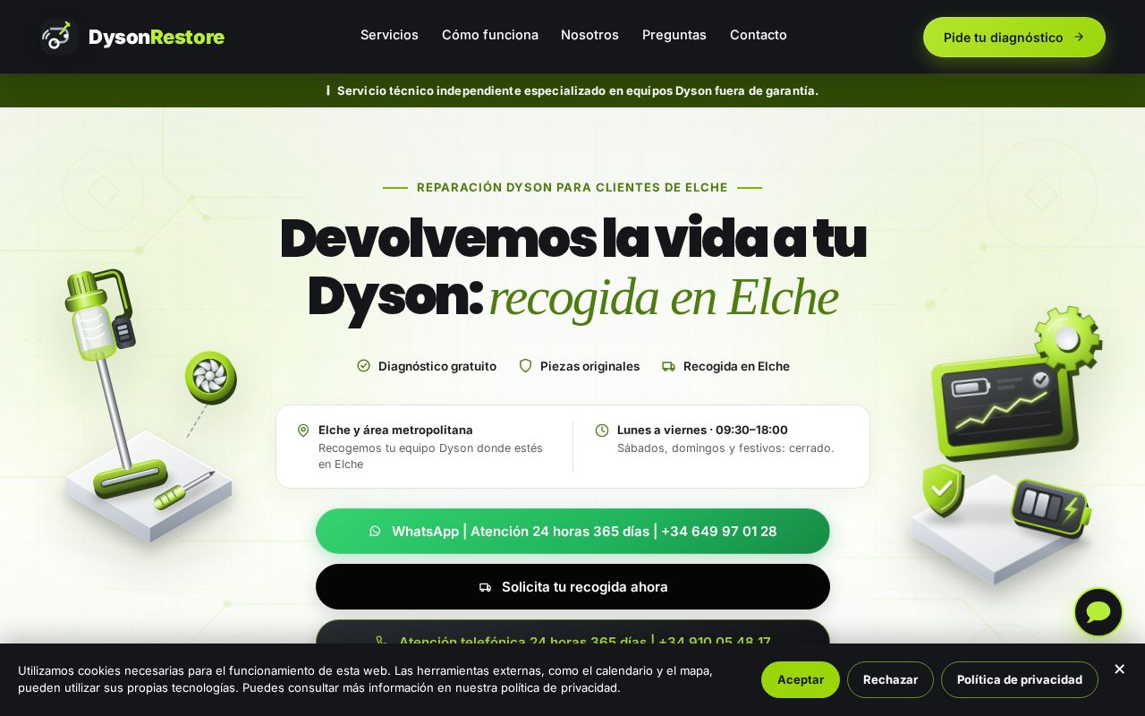 Preview of DYSON Elcheserviciotecnico Com Es