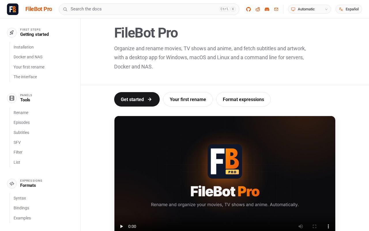 Preview of FileBot Pro